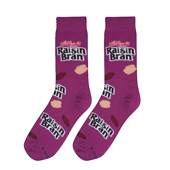 Men’s 4 Pack Kellogg’s Breakfast Cereals Theme Crew Socks Set - Picture 7 of 9